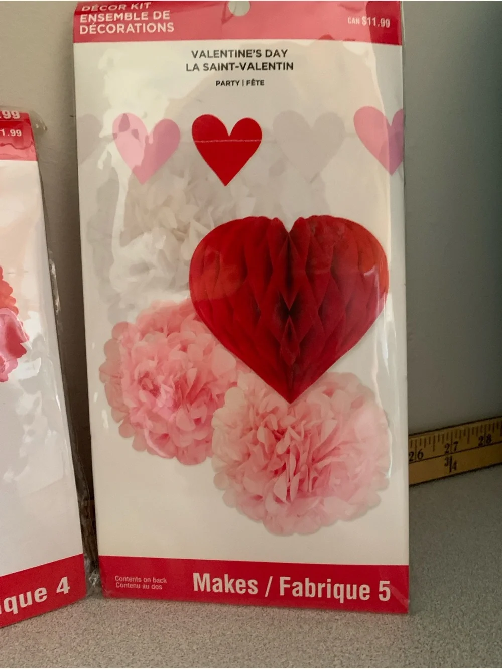 Valentine's Day Pink & Red Paper Flower and Heart Party Decorations